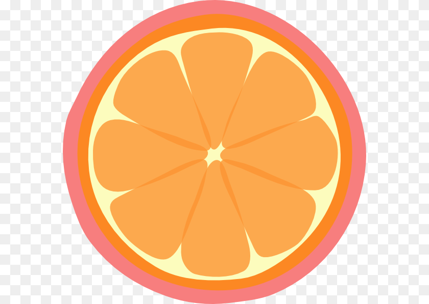 594x597 Vector Orange Wedge Clip Art, Citrus Fruit, Food, Fruit, Grapefruit Transparent PNG