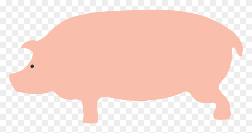 1281x631 Vector Pig Cartoon Side View, Animal, Mammal, Piggy Bank HD PNG Download