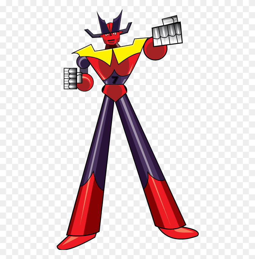 470x793 Vector Robot Cartoon Character Seven Designed By Cartoon, Tripod, Hand, Pliers HD PNG Download