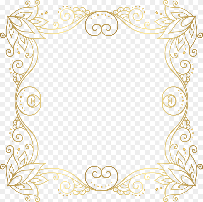 7923x7865 Vector Royalty Fancy Border Transparent, Art, Floral Design, Graphics, Pattern Sticker PNG