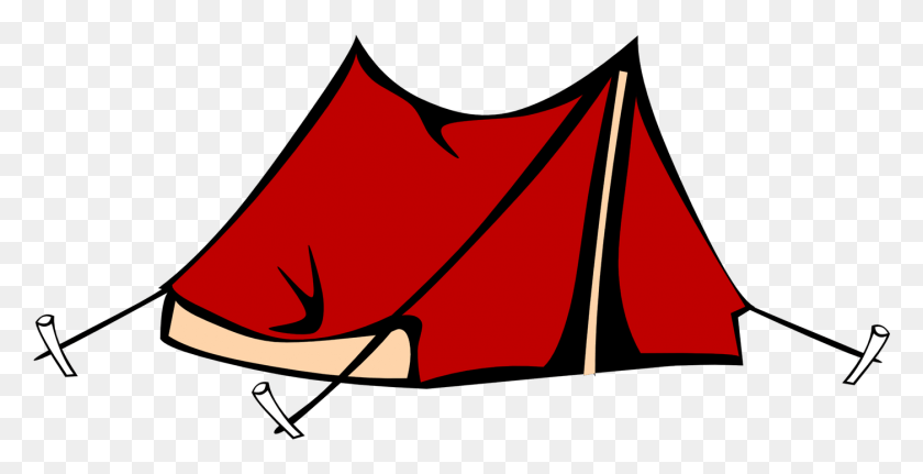 1401x667 Vector Royalty Free Camping Tent Clipart Tent Clipart, Flag, Symbol, Leisure Activities HD PNG Download