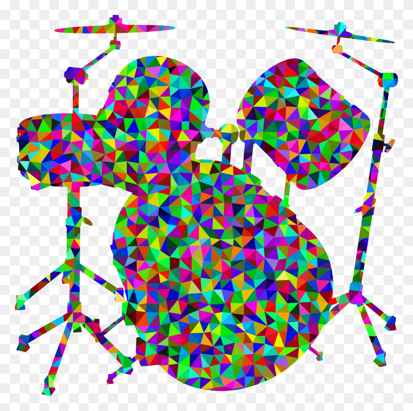 2364x2354 Vector Royalty Free Library Instruments Clipart Cymbal Drum Set Pictures Clip Art, Pac Man, Heart, Light HD PNG Download
