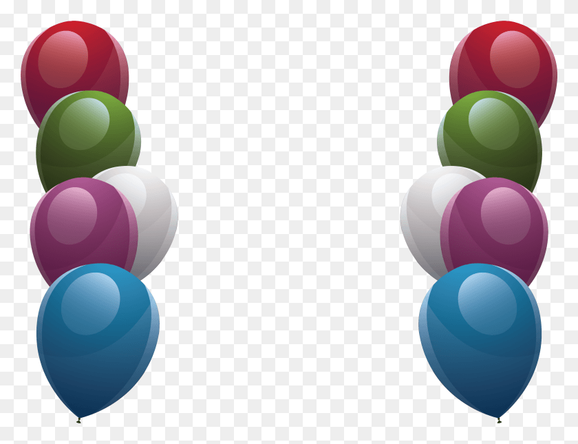 3139x2356 Vector Royalty Free Stock Designer Fine Color Transprent Balloons Designs For Borders, Ball, Sphere, Balloon HD PNG Download