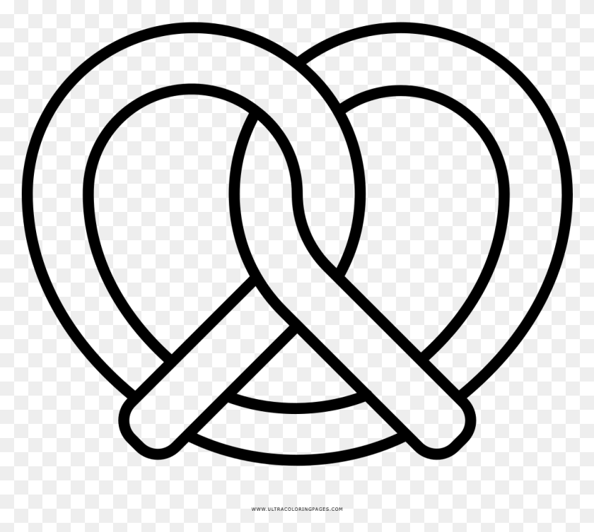 1001x890 Vector Stock Pretzel Clipart Black And White Pretzel Clipart Black And White, Gray, World Of Warcraft HD PNG Download