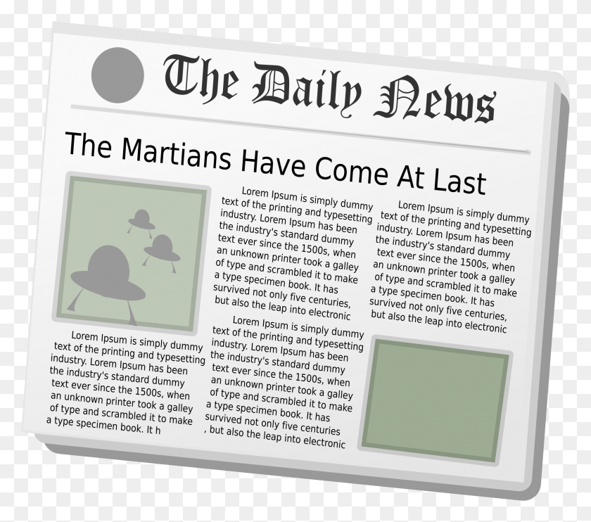2258x1976 Vector Transparent Daily News Aliens Big Image Newspaper Articles Related To Computer And Technology, Text, Flyer, Poster HD PNG Download