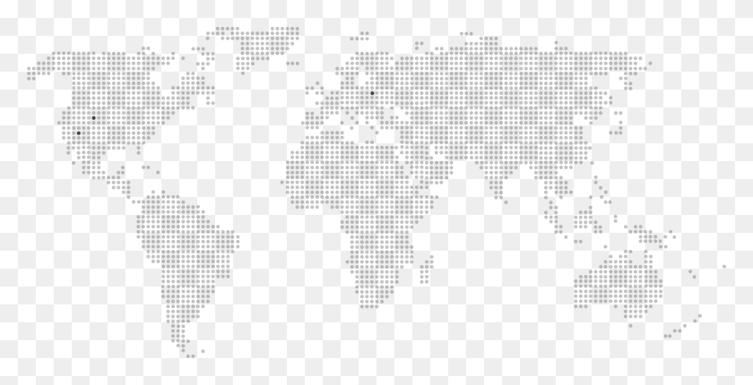 3066x1457 Vector Transparent Dotted Map Image Dotted World Map Vector, Text, Plot, Diagram HD PNG Download