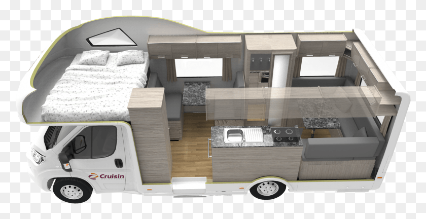 1799x859 Vector Transparent Library Rv Drawing Campervan Cruisin 6 Berth Deluxe, Vehicle, Transportation, Housing HD PNG Download