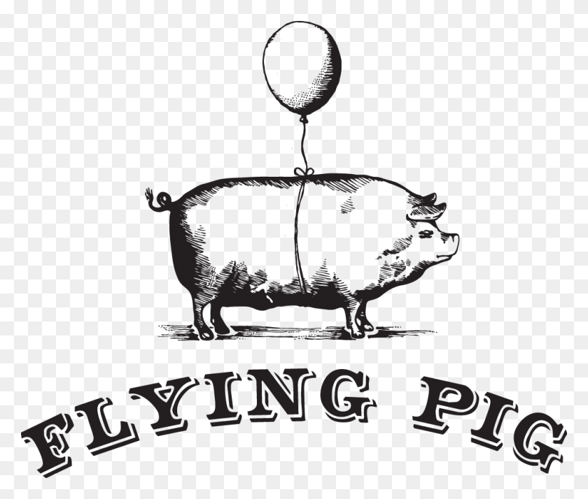 1000x839 Vector Transparent Stock Free Clip Art Carwad Flying Pig, Text, Piggy Bank, Stencil HD PNG Download