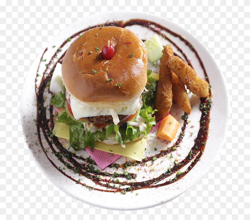 710x679 Veg Burger Fast Food, Food, Bread, Dish HD PNG Download