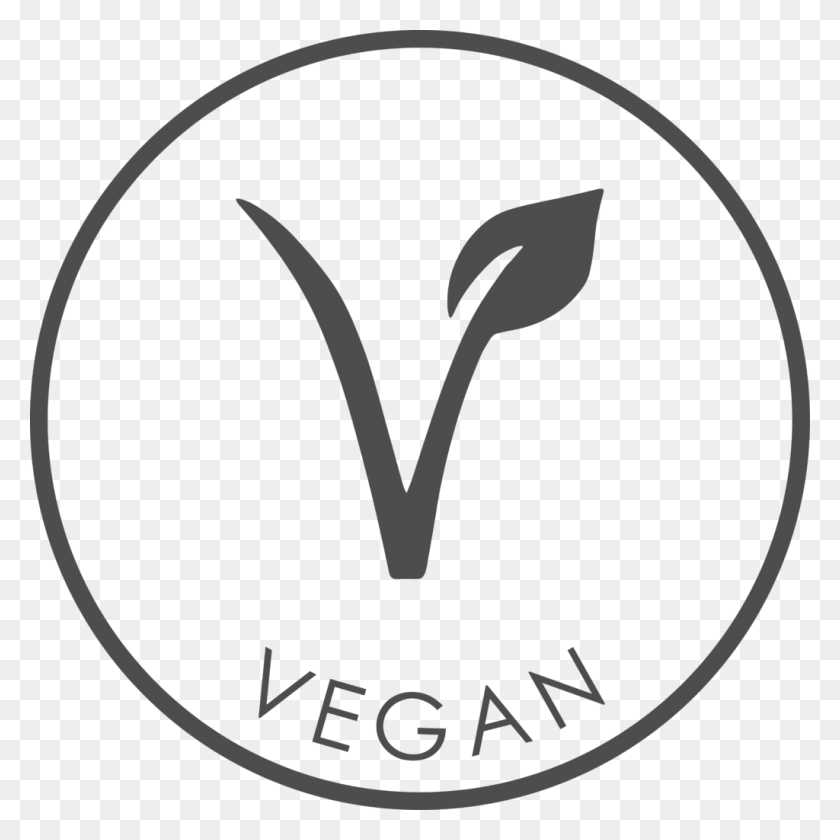 1024x1024 Vegan Black And White, Logo, Symbol, Trademark HD PNG Download