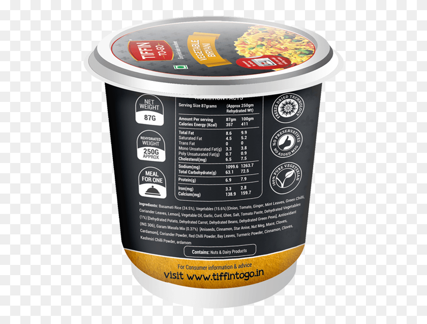 514x576 Vegetable Biryani Instant Noodles, Food, Tin, Can HD PNG Download
