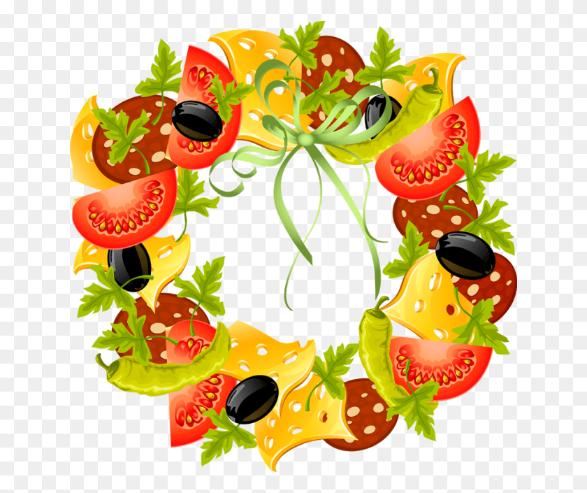 640x645 Vegetables Collection Photo Vegetable Wreath Clipart, Graphics, Floral Design HD PNG Download
