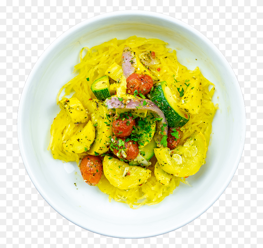 733x733 Vegetarian Spaghetti Squash Primavera Farfalle, Dish, Meal, Food HD PNG Download