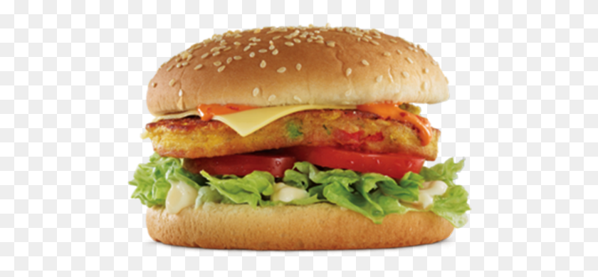 486x329 Veggie Cream Double Grilled Chicken Burger, Food, Hot Dog HD PNG Download