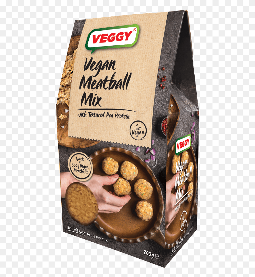 471x851 Veggy Vegan Meatball Mix Pea, Food, Text, Cracker HD PNG Download