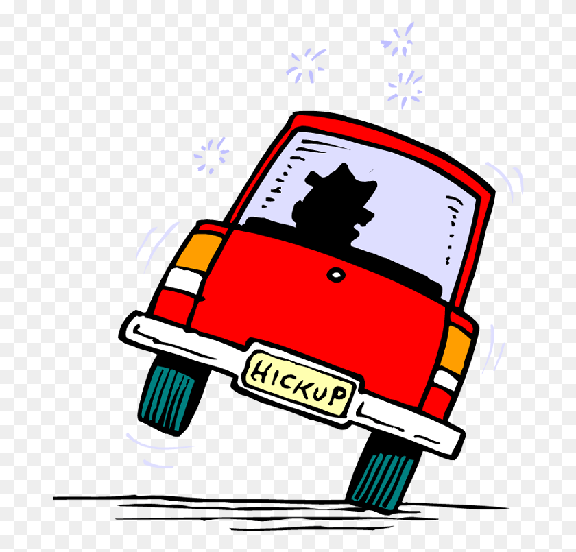 688x745 Vehicle Clipart Two Wheeler Car Driving Away Clipart, Transportation, Automobile, Van HD PNG Download