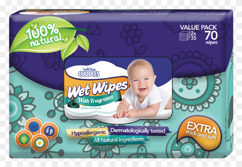 982x656 Velona Cuddles Wet Wipes Baby, Person, Human, Food HD PNG Download