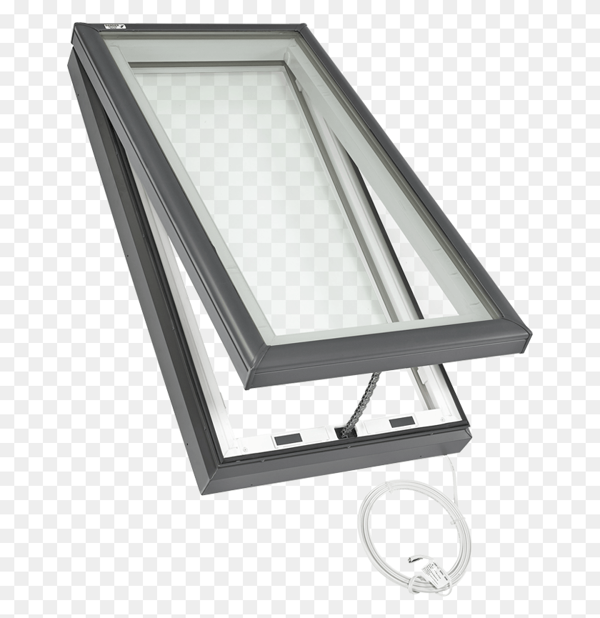 653x805 Velux Electric Fresh Air Skylights With A Venetian Skylight, Architecture, Building, Window HD PNG Download