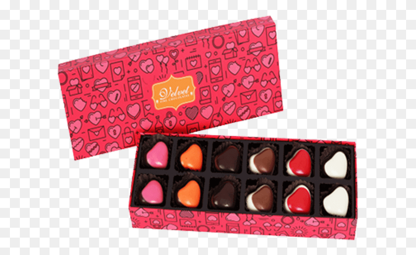 609x455 Velvet Fine Chocolates Lovely Hearts Chocolates Chocolate, Dessert, Food, Sweets HD PNG Download