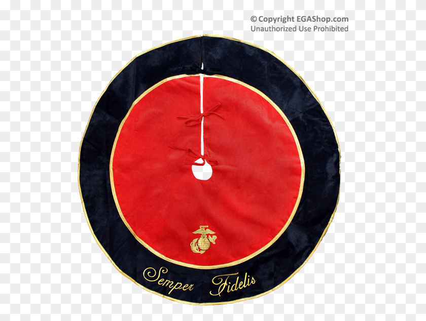535x574 Velvet Marine Corps Tree Skirt With An Embroidered Welsh Dragons, Pattern, Embroidery, Stitch HD PNG Download