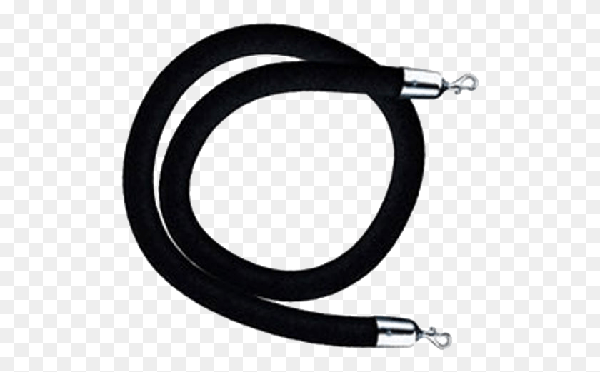 502x461 Velvet Rope Black Usb Cable, Leash, Whip, Strap HD PNG Download