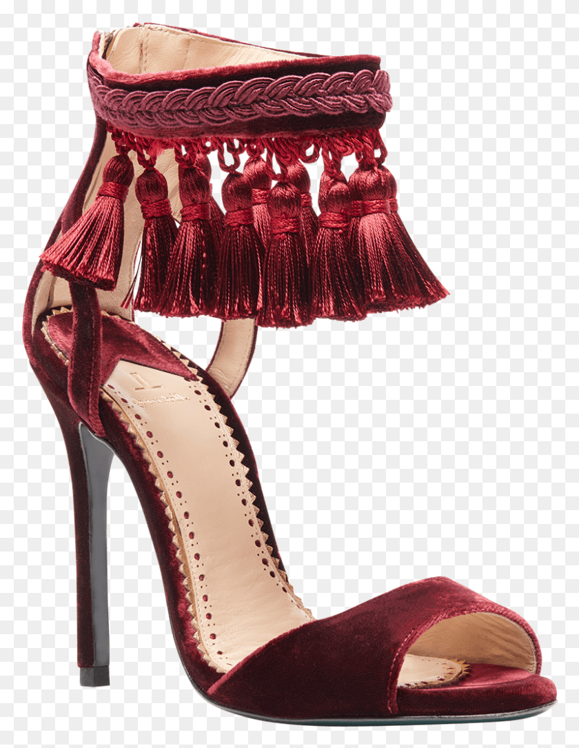 798x1049 Velvet Sandals With Tassels 110mm Basic Pump, Clothing, Apparel, High Heel HD PNG Download