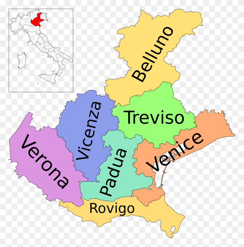 2048x2072 Veneto, Italia, Mapa, Diagrama, Parcela Hd Png