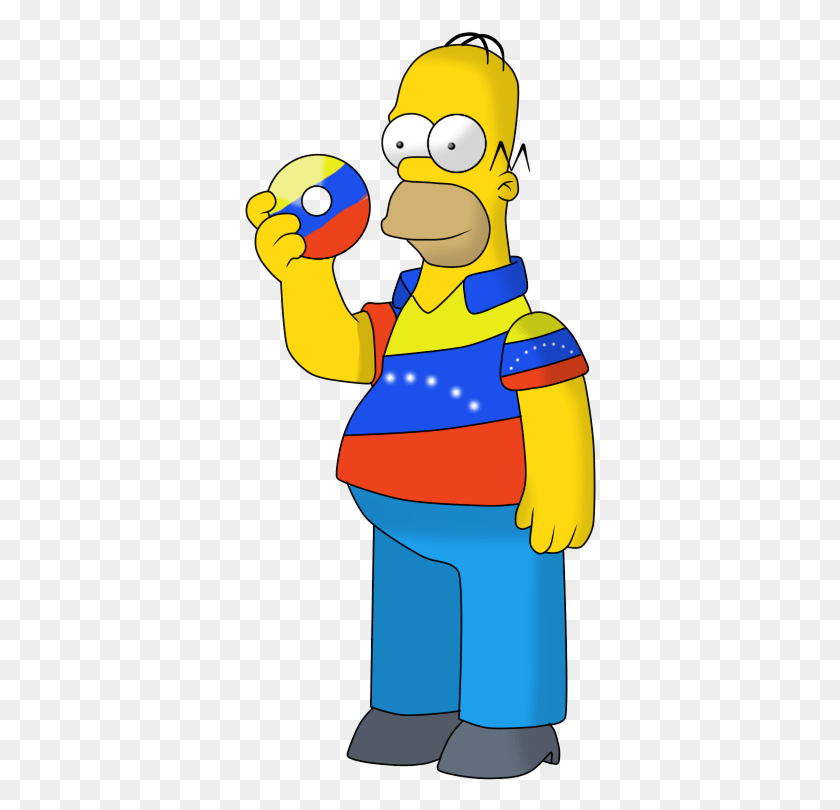 352x750 Venezuela Clipart Los Simpson Homero, Toy, Costume, Juggling HD PNG Download