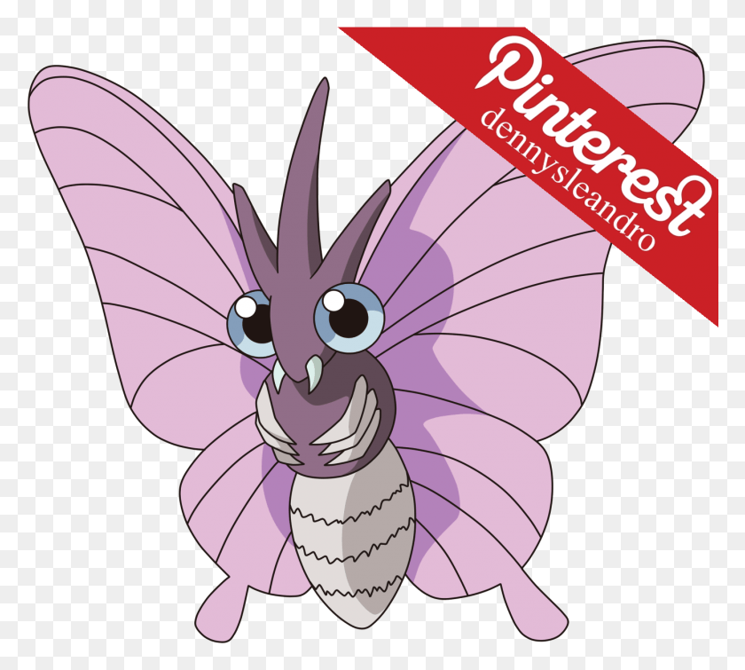 1390x1239 Venomoth Is Nocturnal It Is A Pokmon That Only Becomes Venomoth, Invertebrate, Animal, Insect HD PNG Download