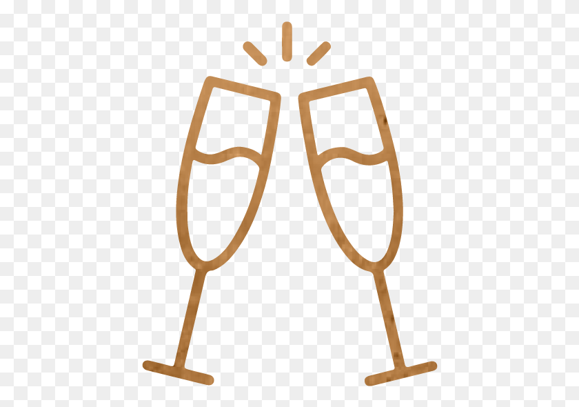 430x530 Venues In Fort Worth Champagne Glasses Icon, Cutlery, Tie, Accessories HD PNG Download