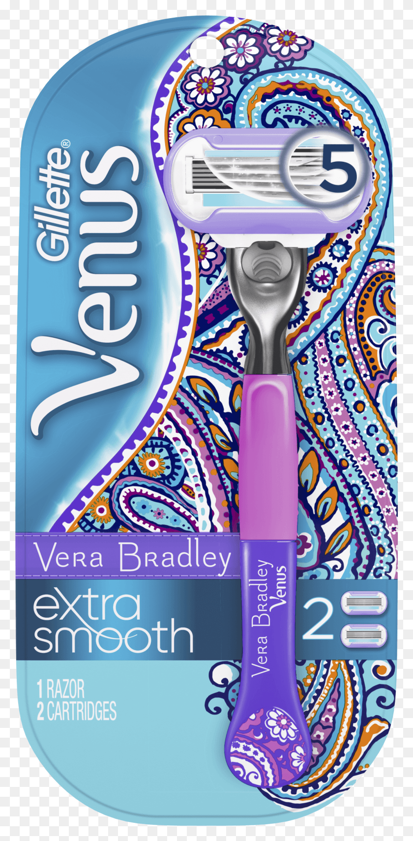 1346x2848 Venus Vera Bradley Maquinilla De Afeitar Kit Gillette Venus Extra Smooth Hd Png