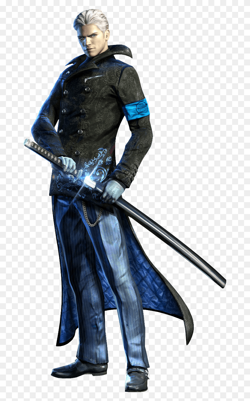 681x1289 Vergil Devil May Cry Transparent Amp Clipart Free Vergil Dmc, Person, Human, Costume HD PNG Download