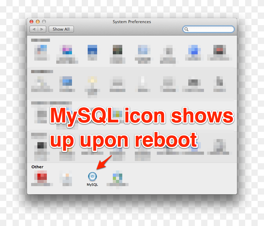 767x660 Verify Mysql Icon Added To Preferences Pane Mac Os X Appearance, Word, Electronics, Text HD PNG Download
