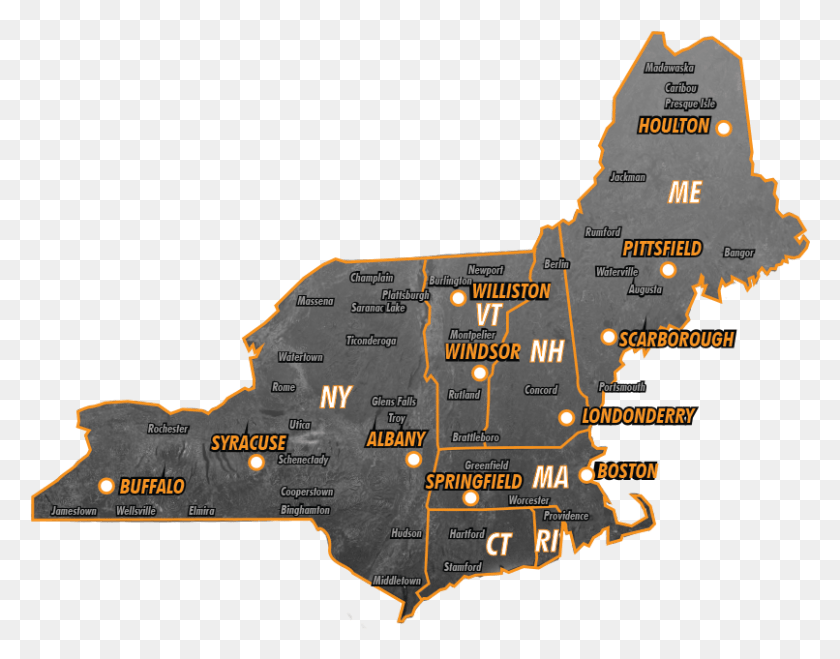 806x619 Вермонт, Карта Нью-Йорка И Новой Англии, Диаграмма, Атлас, Участок Hd Png Скачать
