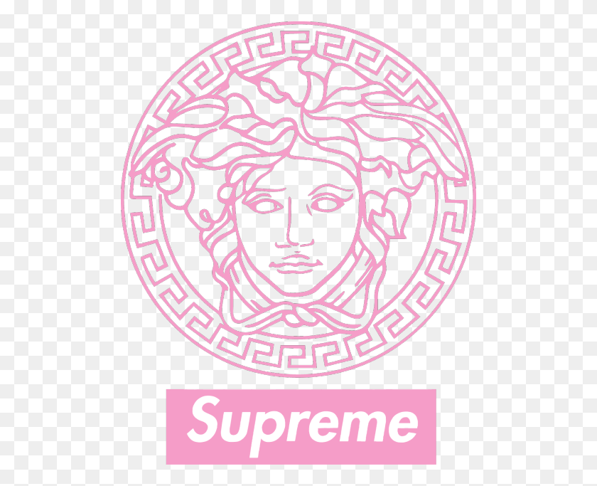 500x623 Versace X Supreme Lmao This Would Never Happen By Versace Logo No Background, Symbol, Trademark, Poster HD PNG Download