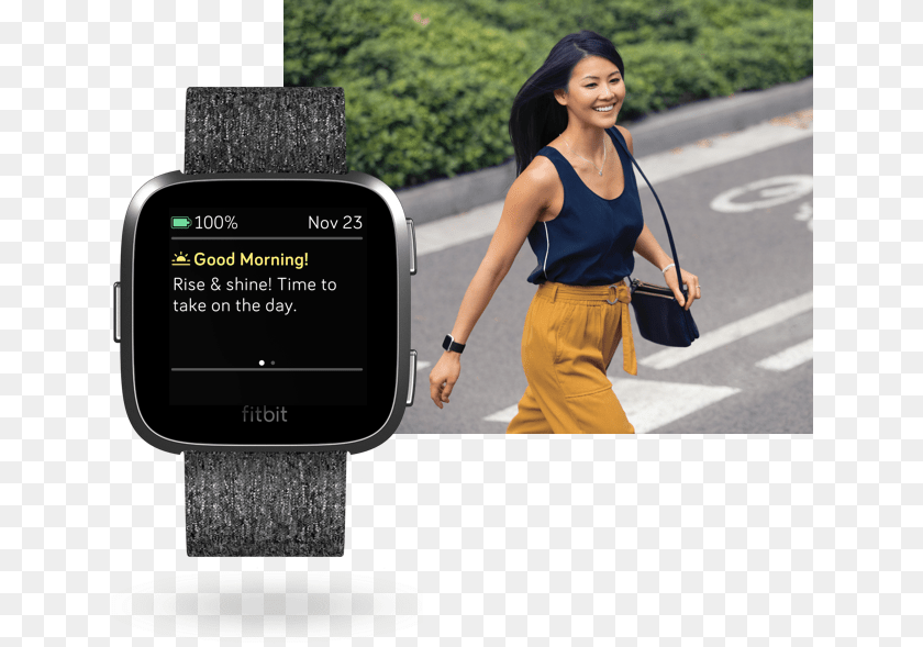 639x589 Versaproject 01 Fitbit Versa On Woman, Accessories, Bag, Handbag, Purse Sticker PNG