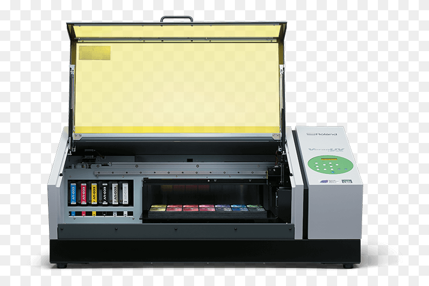 738x500 Descargar Png Versauv Lef 200 Impresora De Sobremesa Roland Uv Flatbed Printer, Machine, Monitor, Screen Hd Png