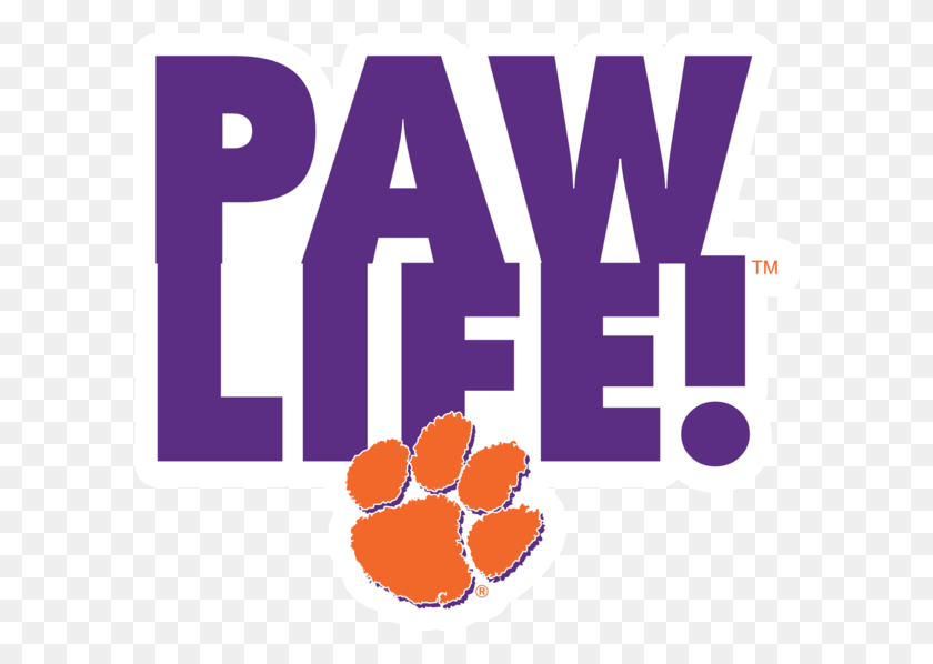 600x538 Vertical With Paw Paw Life Clemson, Text, Logo, Symbol HD PNG Download