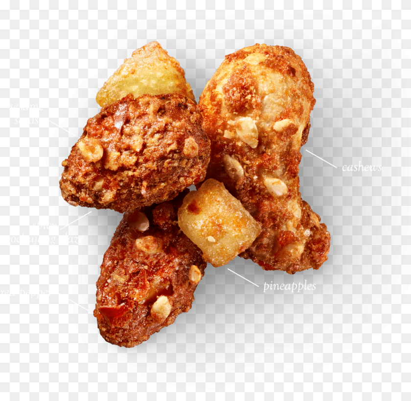 1316x1281 Very Small Thumbnail Sahale Snacks, Food, Fried Chicken, Bread Transparent PNG