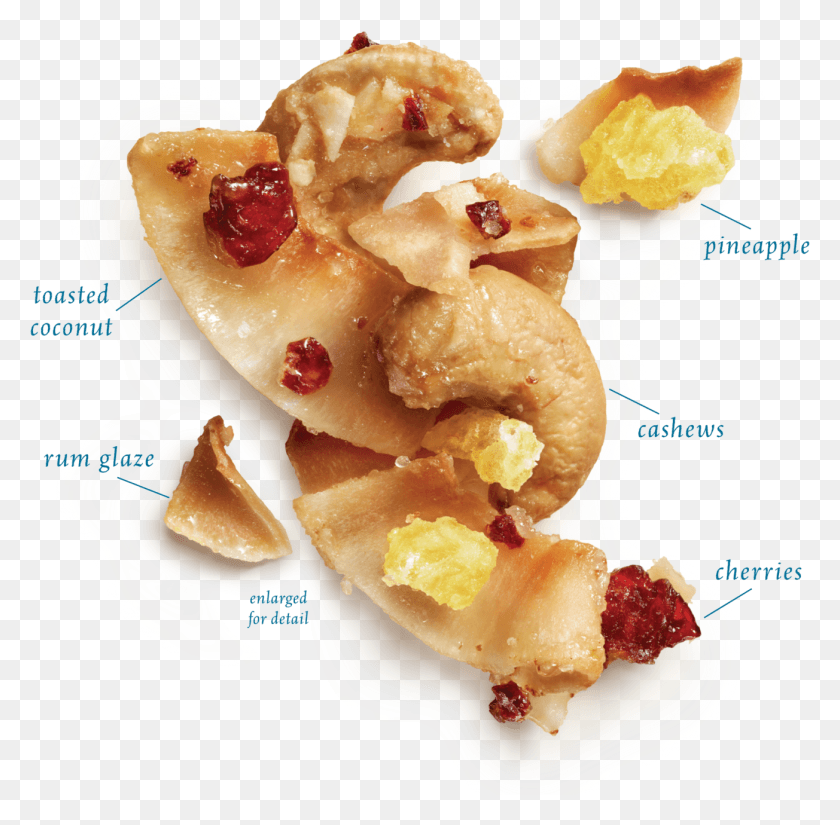 1304x1280 Very Small Thumbnail Sahale Snacks Pineapple Rum Cashew Coconut Snack Mix, Plant, Food, Cream HD PNG Download