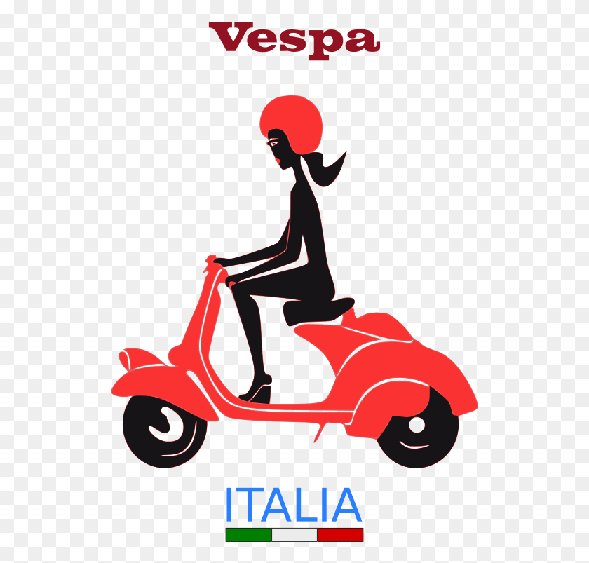 525x743 Vespa Clip Art, Vehicle, Transportation, Motorcycle HD PNG Download