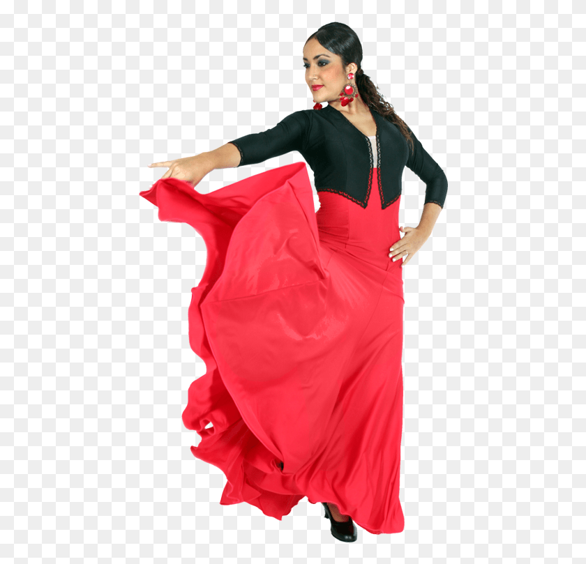 444x749 Vestido Flamenco Fl4019lc1 Turn, Dance Pose, Leisure Activities, Performer HD PNG Download