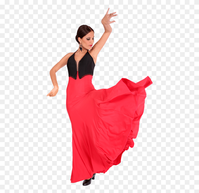 449x755 Vestido Flamenco Fl4020Lc2 Vestido Flamenca De Ensayo, Pose De Baile, Actividades De Ocio, Artista Hd Png
