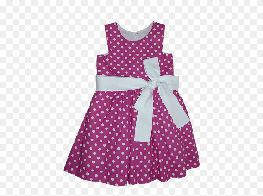 440x564 Vestido Minnie Rosa Dotted Dress For Girls, Blouse, Clothing, Apparel HD PNG Download