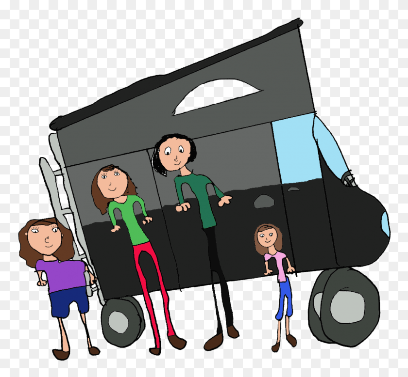 1122x1033 Viajando En Furgo Cartoon, Person, Human, People Hd Png