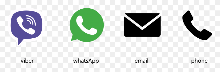 2944x816 Descargar Png Viber Whatsapp Phone Email Viber Icono, Símbolo, Texto, Logotipo Hd Png