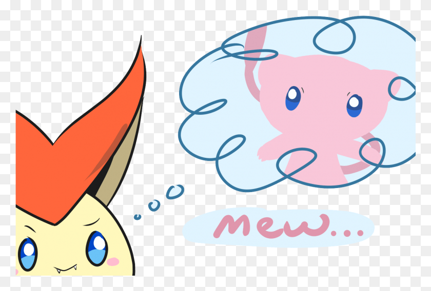 1281x835 Victini Hasn39t Met A Mew Before Maybe Someday Cartoon, Pillow, Cushion, Label HD PNG Download