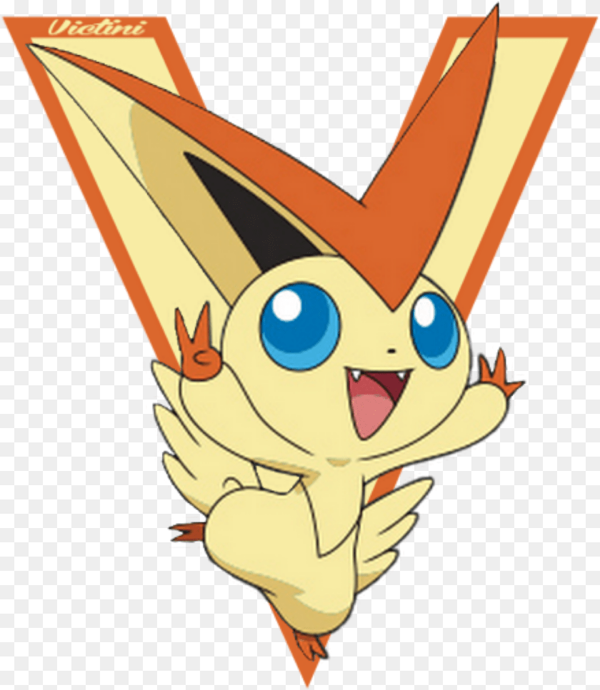 Victini Pokemon Go, Cartoon, Animal, Fish, Sea Life Sticker PNG