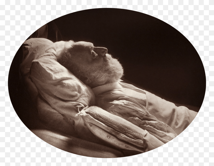 1987x1515 Victor Hugo Deathbed Portrait By Nadar 1885 Victor Hugo On His Deathbed, Face, Furniture, Beard HD PNG Download