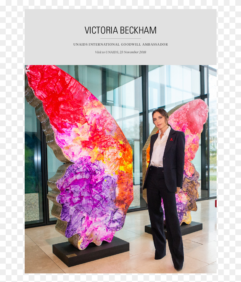 670x924 Victoria Beckham39s Speech On The Occasion Of Her Visit Victoria Beckham Unaids Geneva, Clothing, Dress, Suit HD PNG Download